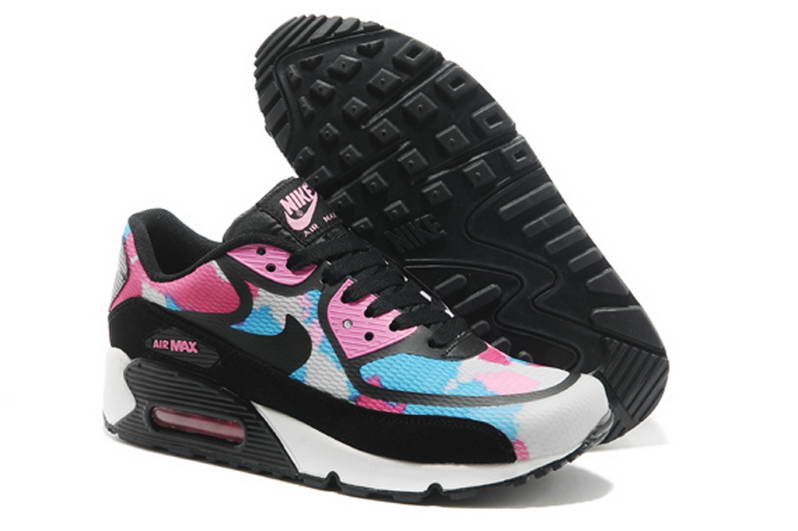 Nike Air Max 90 Chaussures Femmes Pre Tape Bleu Noir Rose